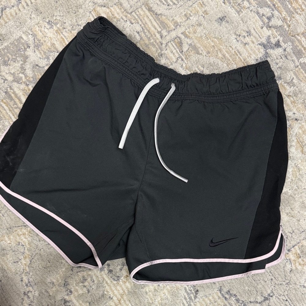 Nike Dry Fit Women's Grey/Black and Pink Colorblock Shorts Size S
